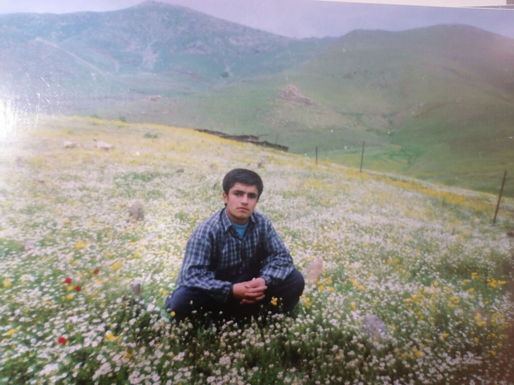 Diary Marif in his hometown, the village of Bardabal situated in Iraqi Kurdistan, in 2002