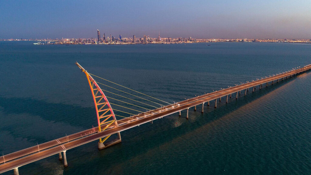 Jaber Bridge overlooking the Kuwait City skyline - (Reuters)