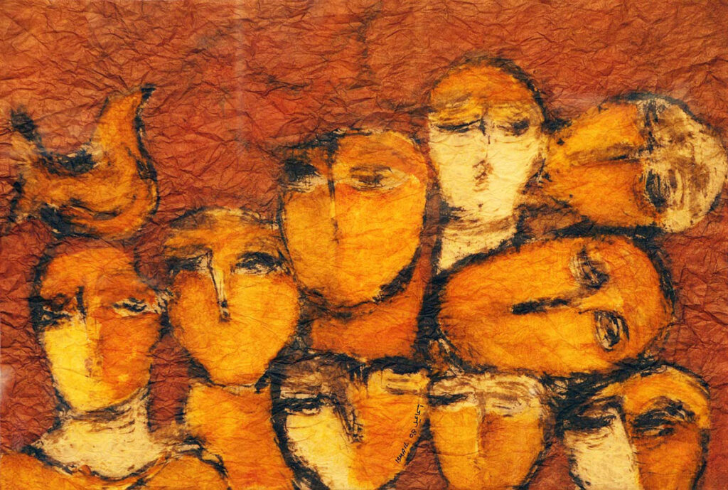 Mixed media on paper, 42 x 61 cm, 2008 UNTITLED Medium- Mixed Media Nazir Ismail courtesy Barjeel Art Foundation