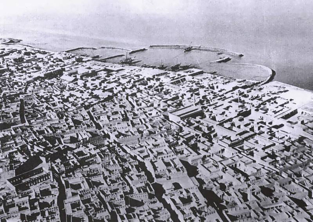 Aerial of old Kuwait City under construction