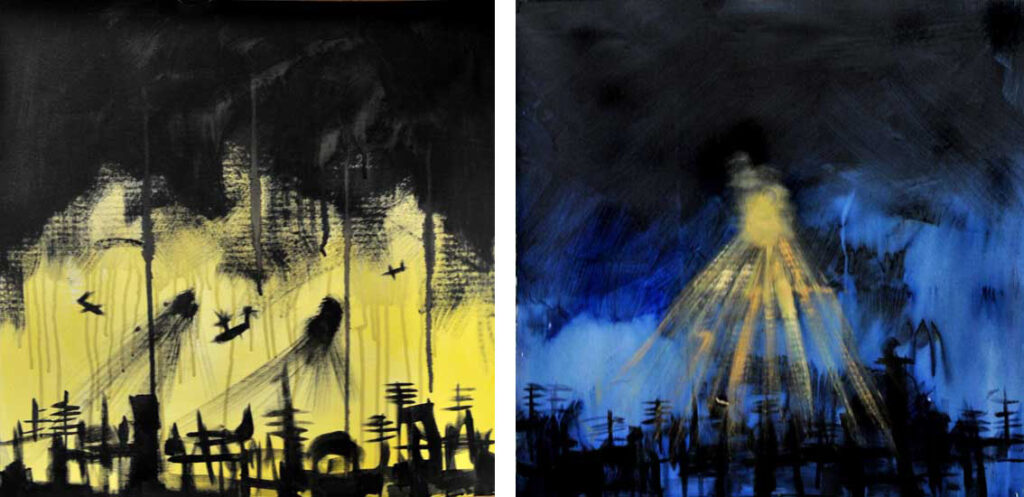 Two by Shareef Sarhan acrylic on canvas courtesy fo the artist