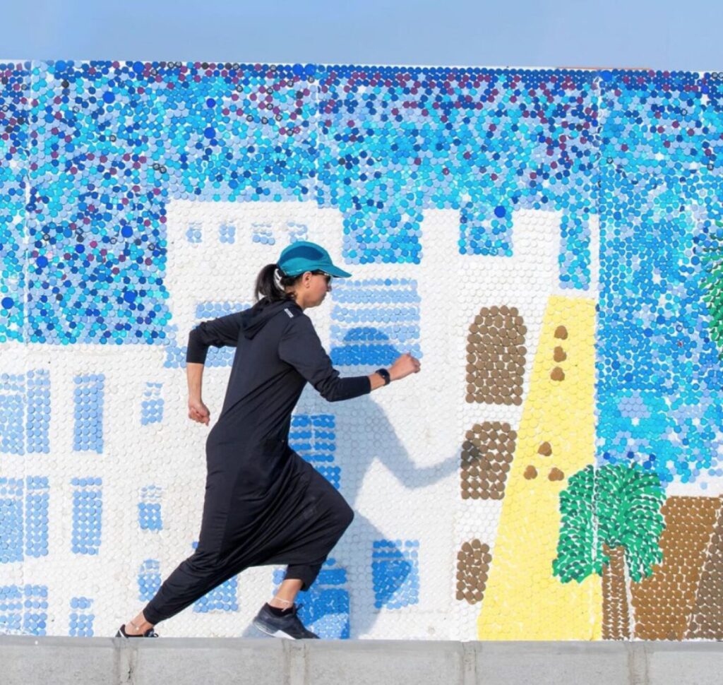 Jeddah Eco Art unique piece of 'eco-art', created by Saudi Arabian environmentalist, Khuloud Al Fadhli