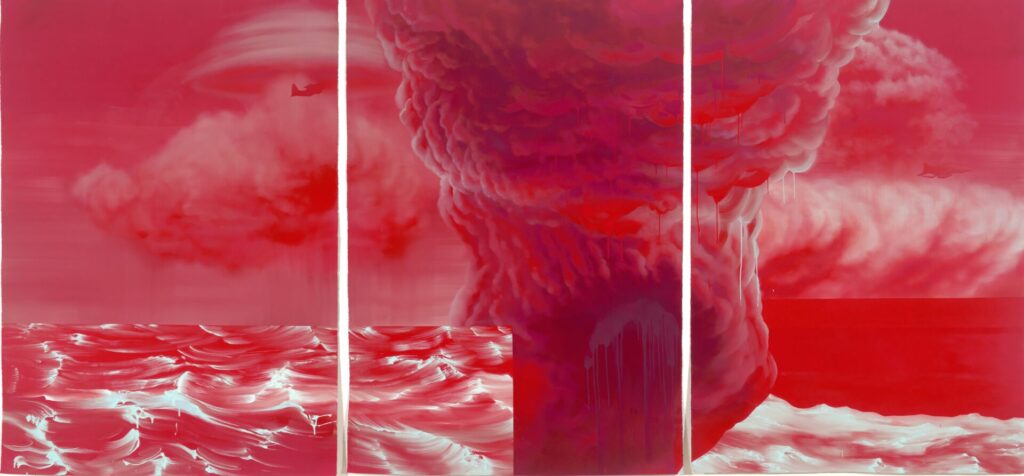 Lien Truong, "The Sky is Not Sacred" triptych