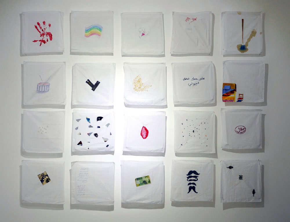 Virginity Kerchiefs, 2013, installation