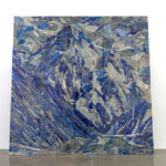 Hamra Abbas, ‘Mountain 4’, 2023, Lapis lazuli on marble, 183x183 cm. Courtesy of the artist & Lawrie Shabibi