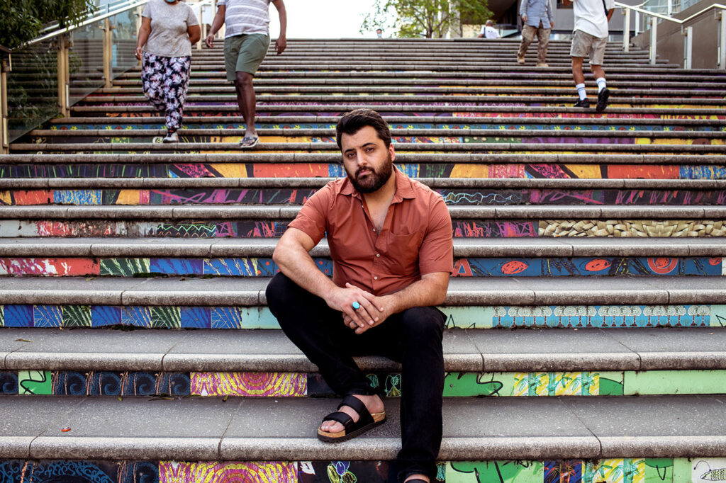 Poet Omar Sakr where he lives in Auburn pending the release of his debut novel, Son of Sin. Isabella Moore for The Guardian