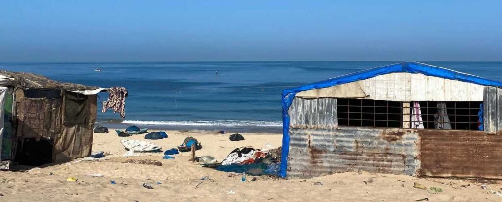 Rehaf al-Batniji, "On October 6th, 2023" showing in April 2024 in When Solidarity is Not a Metaphor, features a collection of five compelling images that captures Sea Street in Gaza City, frozen in that significant moment—an endless day of upheaval and uncertainty, forever imprinted in memory. As the world evolves, these photos arrest time, encapsulating a profound moment of stasis amidst change (courtesy Alserkal Online).