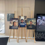 Photos of Rashid Wali, Mohamed Alasfar and Ibrahim Alomar, three alJazeera journalists killed in action in Iraq and Syria.