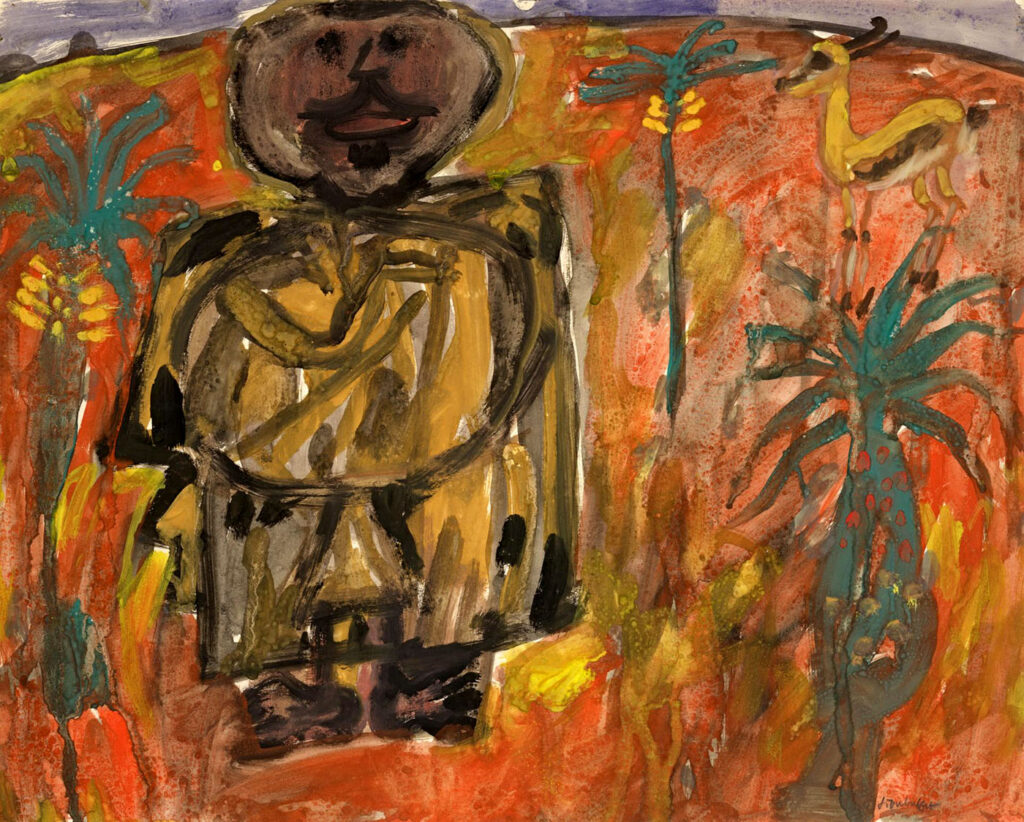 Jean Dubuffet "Arabe au burnous," oil on canvas 1948