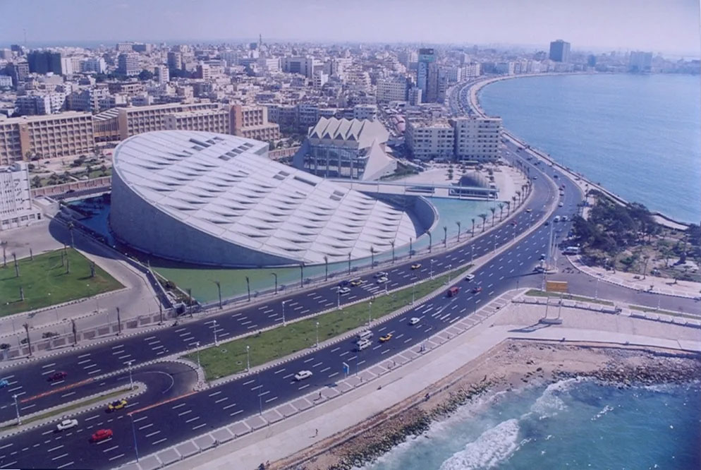 Alexandria library, port of Alexandria Egypt