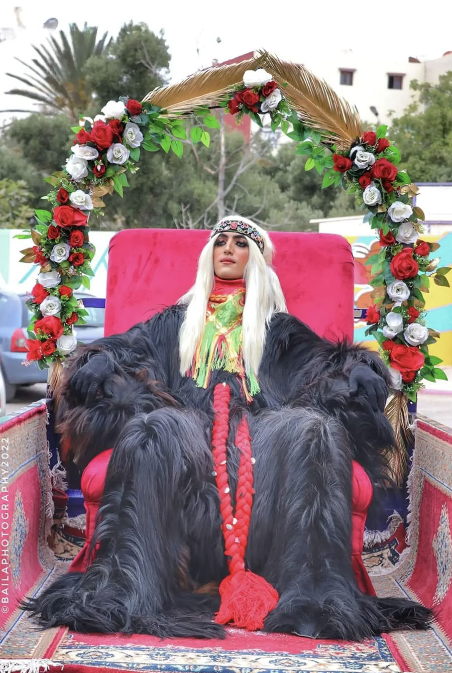 Celebrant in Morocco's Bīylmawn Festival (Baila Photography).