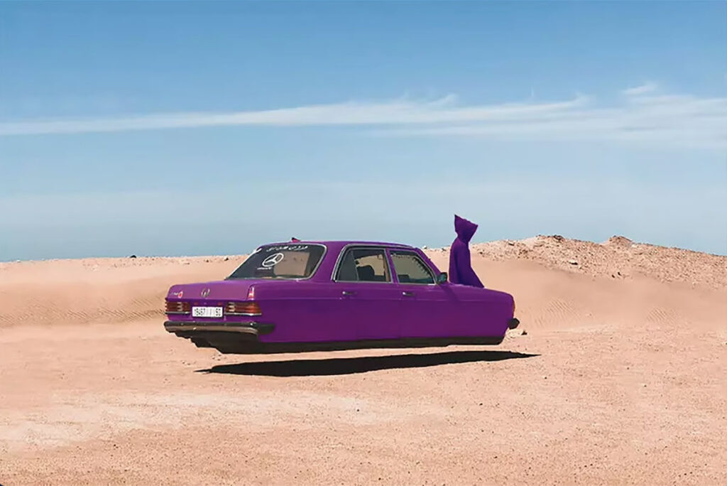 Skyseeef, from the series "Culture is the Wave of the Future," 2022, at the Institut du Monde Arabe (image courtesy IMA).