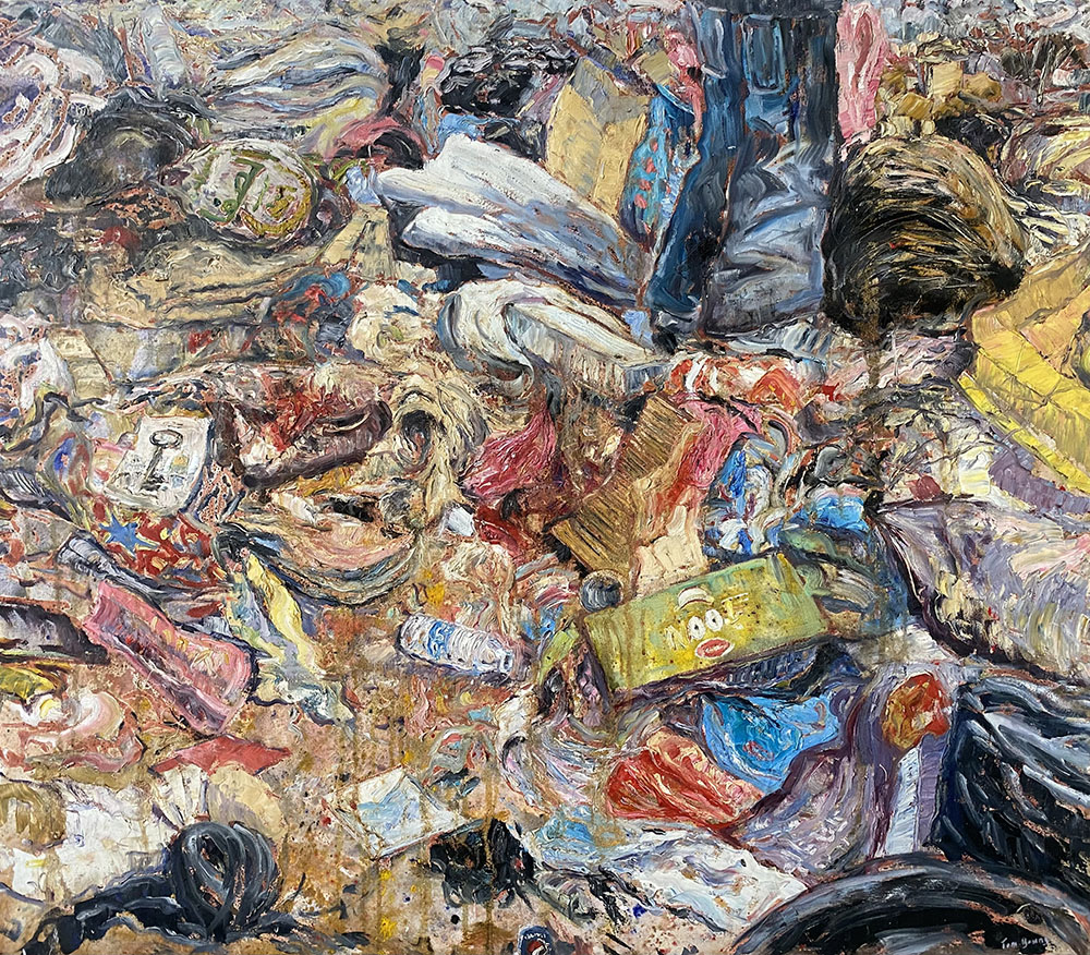 "Trashed," oil on canvas, 100cmx120cm, 2012.