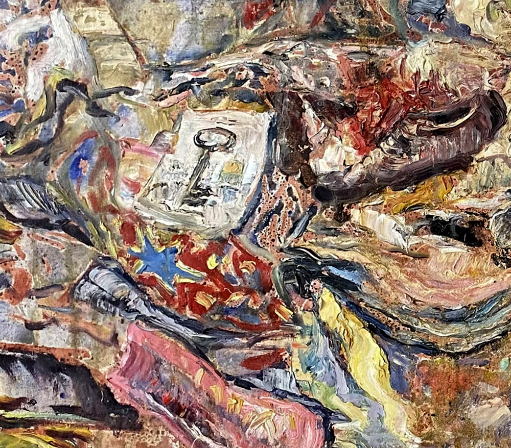 "Trashed," (detail), oil on canvas, 100cmx120cm, 2012