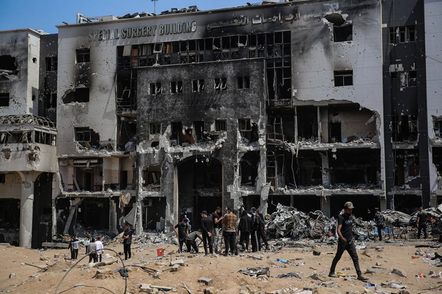 Al-Shifa Hospital, once the largest and most advanced medical center in Gaza. Photo: dpa Picture-Alliance