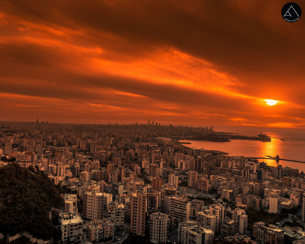 Beirut at twilight photo Antony Fleyhan