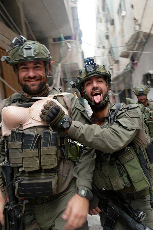  IDF soldiers via social media, courtesy of Younis Tirawi