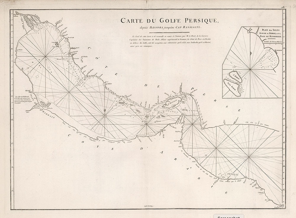 Carte du Golf Persique, 1810 (Depot General de la Marine, Paris).