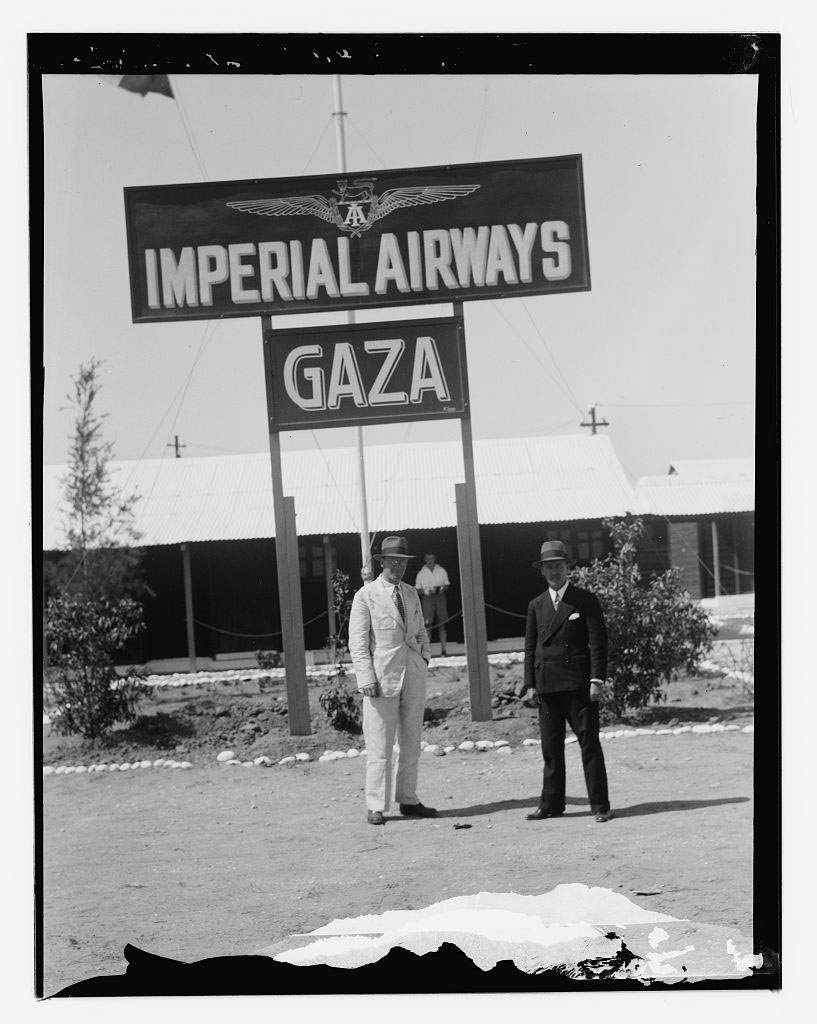 Imperial Airways, Gaza. Gaza Strip, ca. 1935. Photograph. 