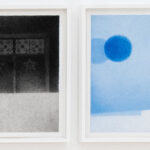 "Incomplete Door and Sphere in Blue, 2024 (courtesy Taysir Batniji and Sfeir-Semler Gallery Beirut/Hamburg).