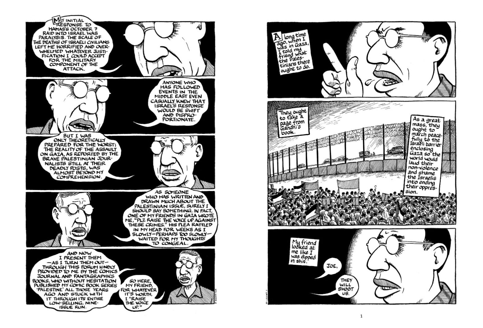 Interview: Joe Sacco on Gaza
