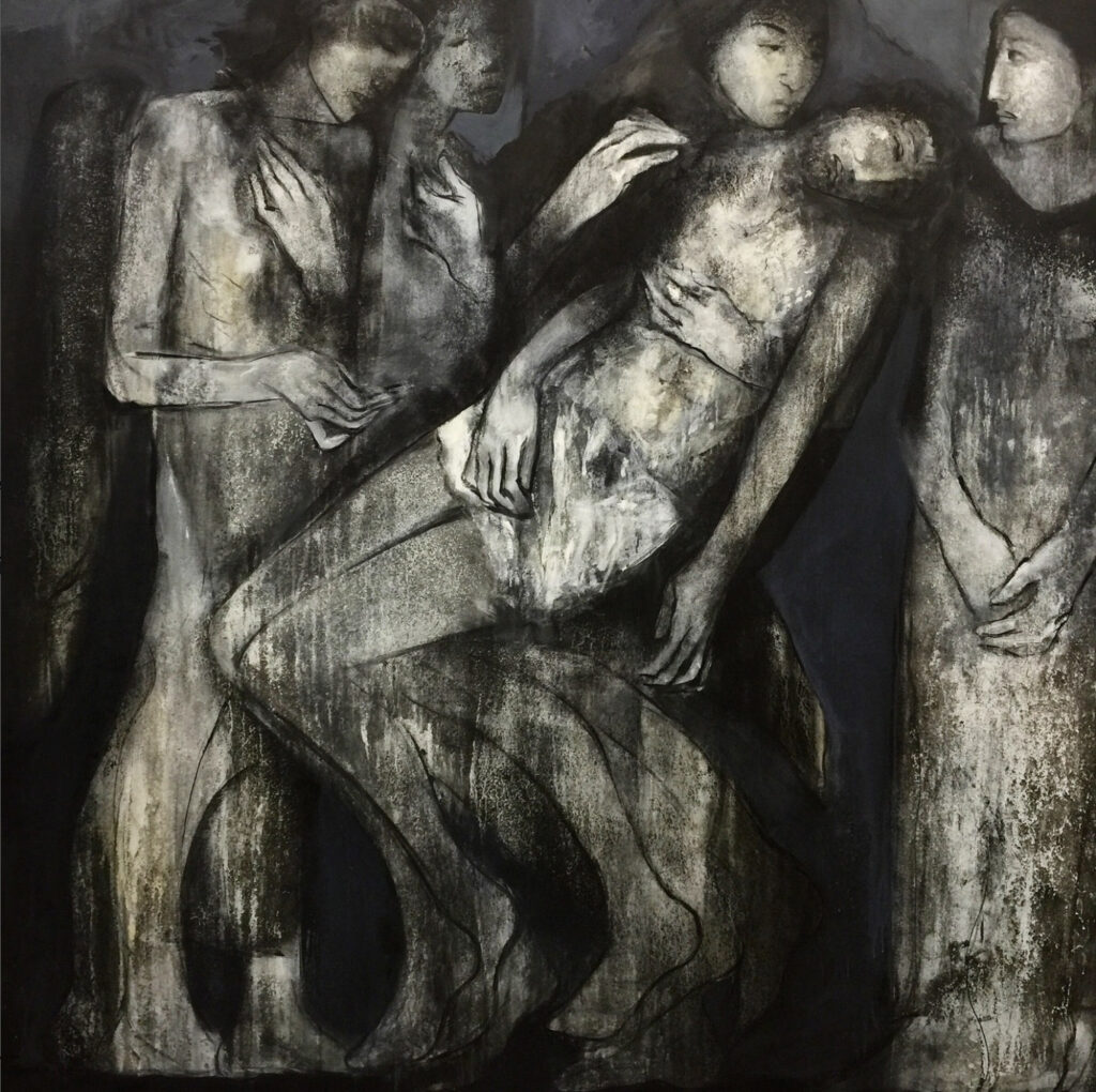 Ismail Al Rafai, acrylic on canvas, 180x180cm 2018