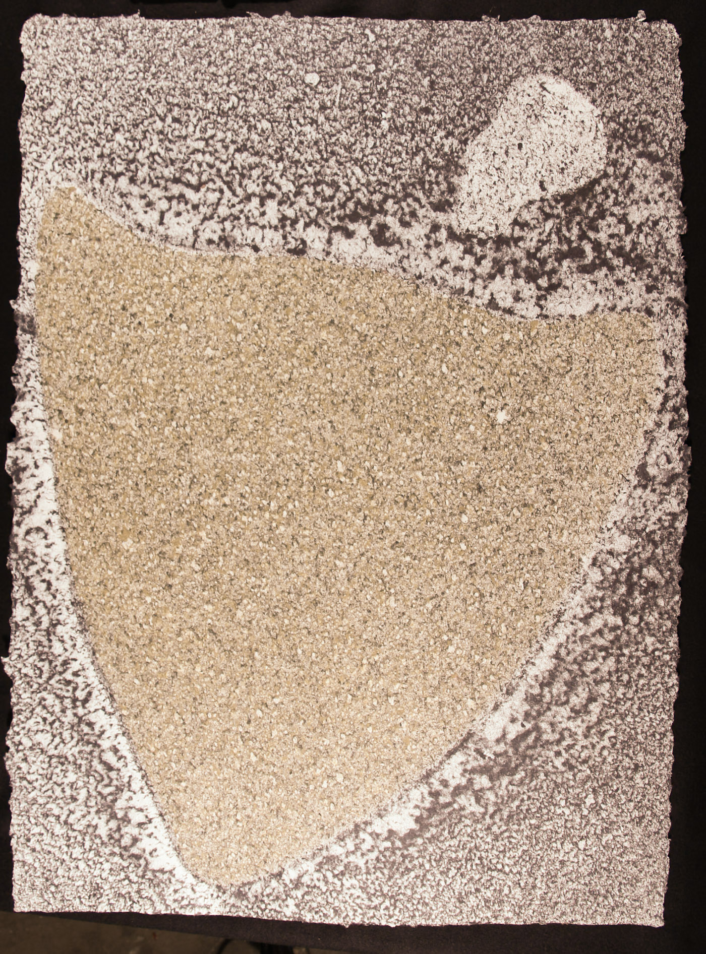 Bougainville Shield II, sprayed pulp painting, 30x40, 1984 (30x40 inches)