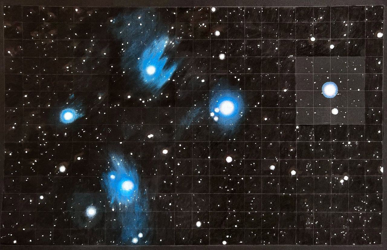 Untitled (Cosmos Pastel II), 1975, Pastel, pencil on paper, 19 1/2 x 25 1/2 in