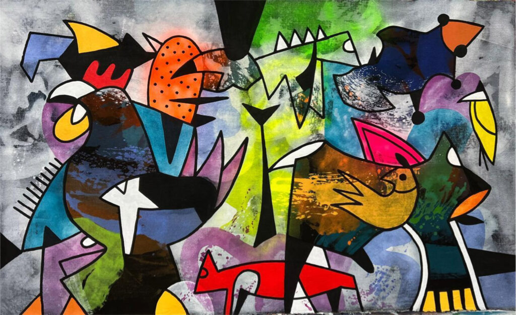 Charles Khoury Untitled scrylic 100×50×5cm 2024 courtesy Galerie Janine Rubeiz Beirut