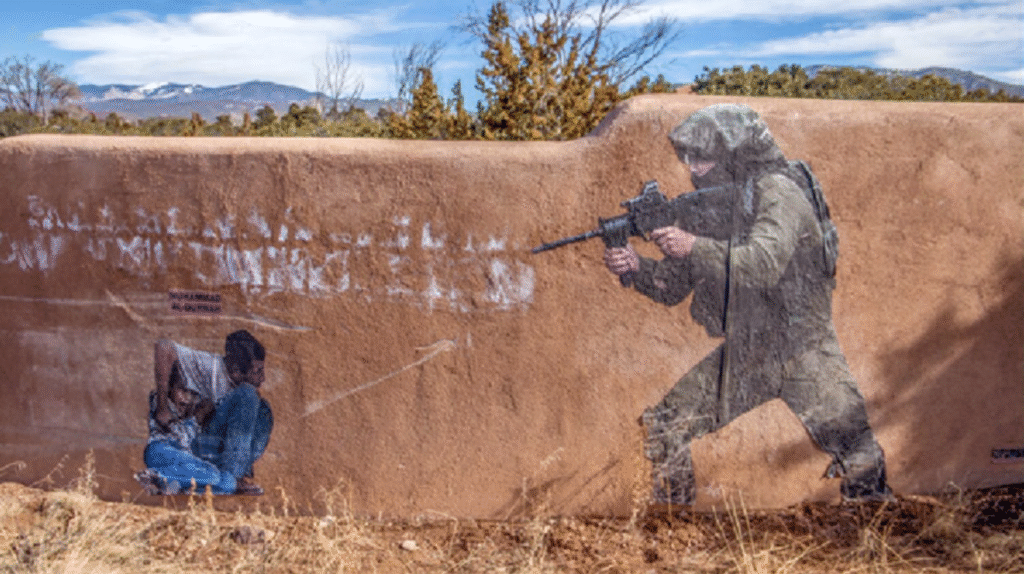 Mohammed al-Durrah Mural. Santa Fe, NM, by artist Remy. Image courtesy of Alex De Vose