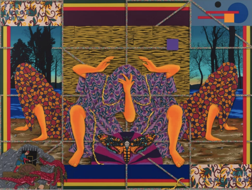 For Those Who Fear Tomorrow 2022 acrylic on canvas 6' x 8'