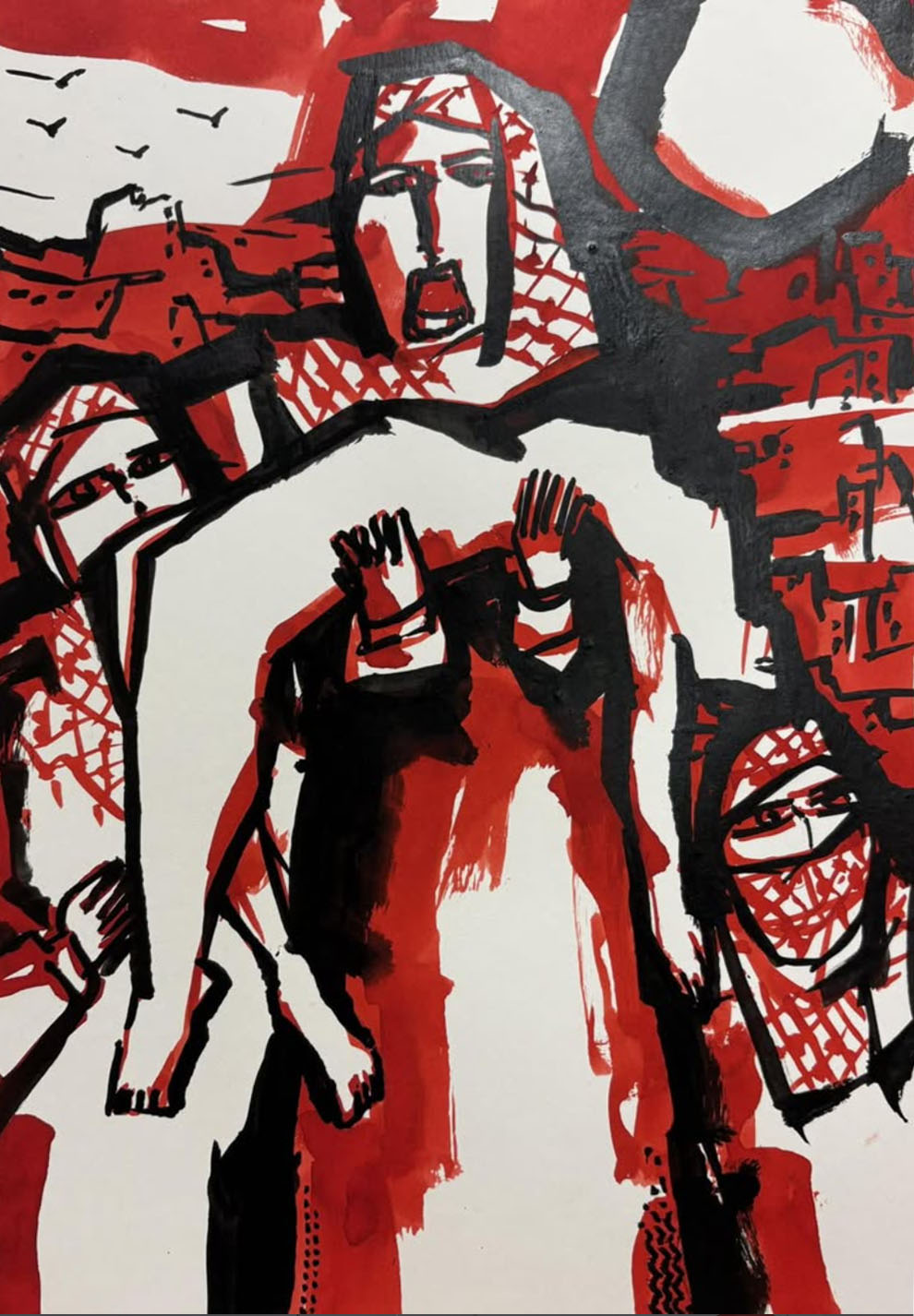 Maisara Baroud Still Alive ink on paper 40x30 2026.png