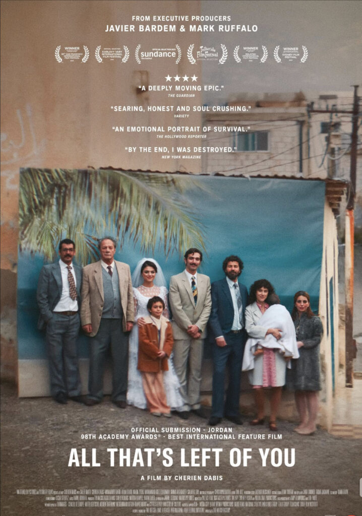 Mohammad Bakri second from left in his last film All That's Left of You from director Cherien Dabis.png