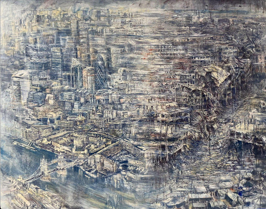 Tom Young DOUBLE STANDARD Oil on Canvas 110 x 140cm 2024