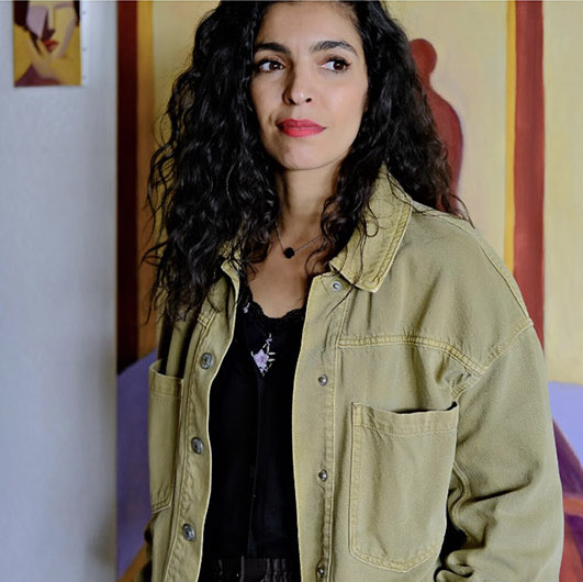 Dalel Ouasli in her studio in Aix