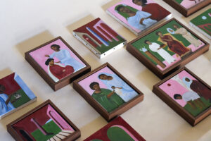 Miniature oils, by Dalel Ouasli (courtesy of the artist).