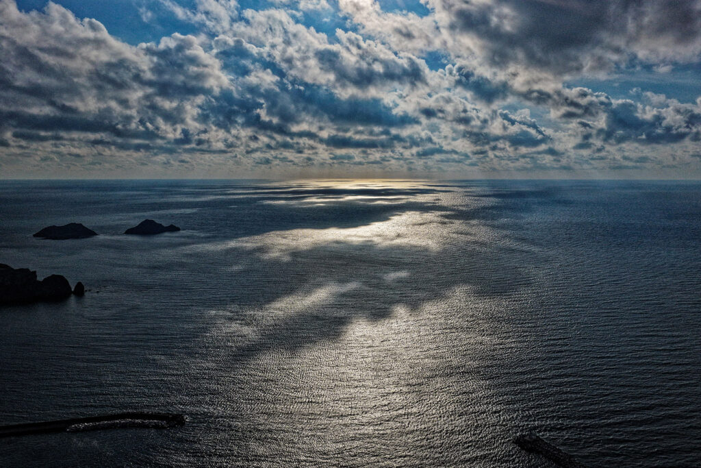 Α vista of the northern Aegean seen from the castle atop the island of Limnos photo Iason Athanasiadis