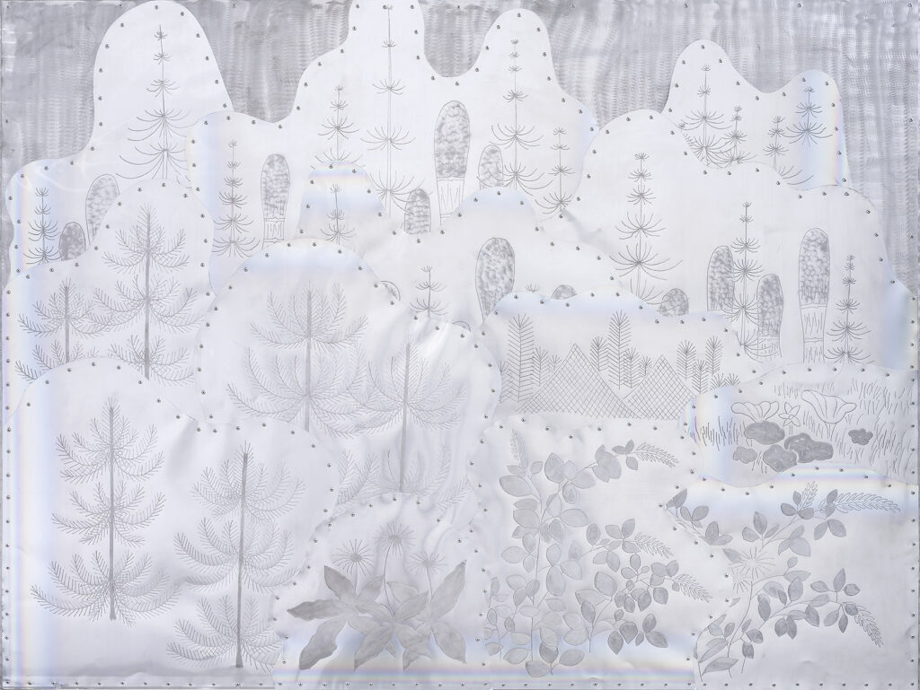 Kaïs Dhifi Magic Mountain High aluminum etc 200x150cm 2022 courtesy Yosr Ben Ammar Gallery Tunis