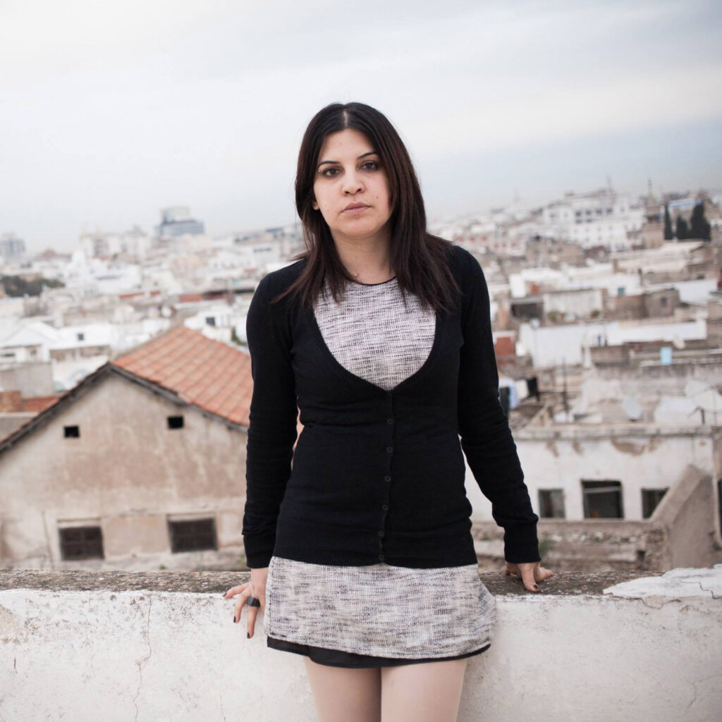 Lina Ben Mhenni in Tunis photo Amie Williams - the markaz review