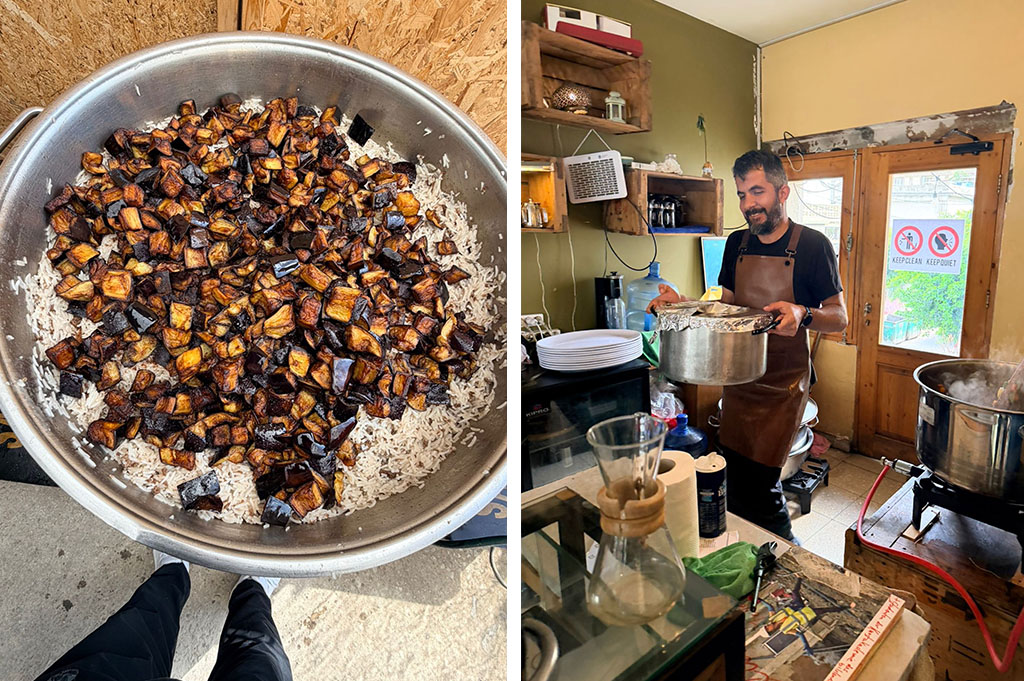 r-Chef Serena assistant in the Barzakh kitchen prepares an iftar meal for delivery March 2026 courtesy Khodor al Akhdar.jpg