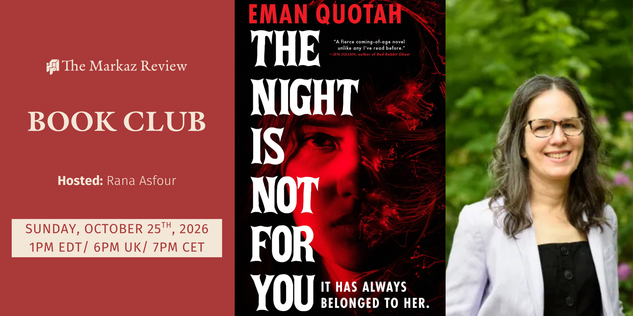 TMR Book Club Discusses “The Night is Not for You” by Eman Quotah