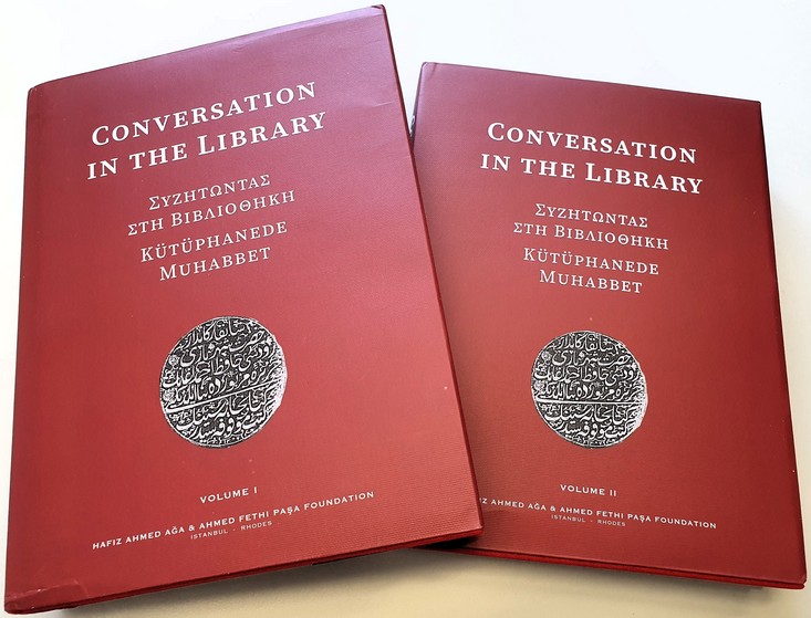 Conversation in the Library, published by the Hafiz Ahmed Aga & Ahmed Fethi Pasa Foundation