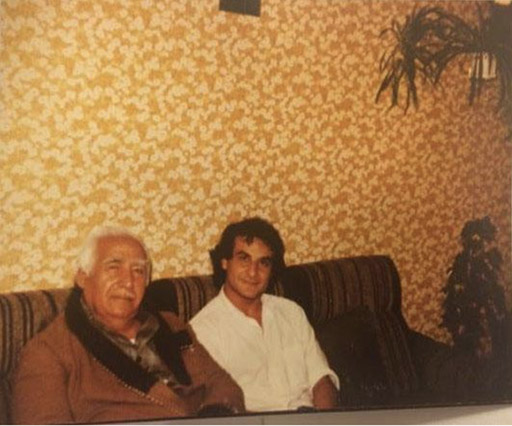 Goran Candan right with famous Kurdish writer Seyday Cegerxwîn 1983 Tensta Stockholm SARA Distribution