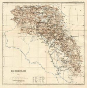 Map of Kurdistan 1982 (courtesy Kurdish Exile Museum).