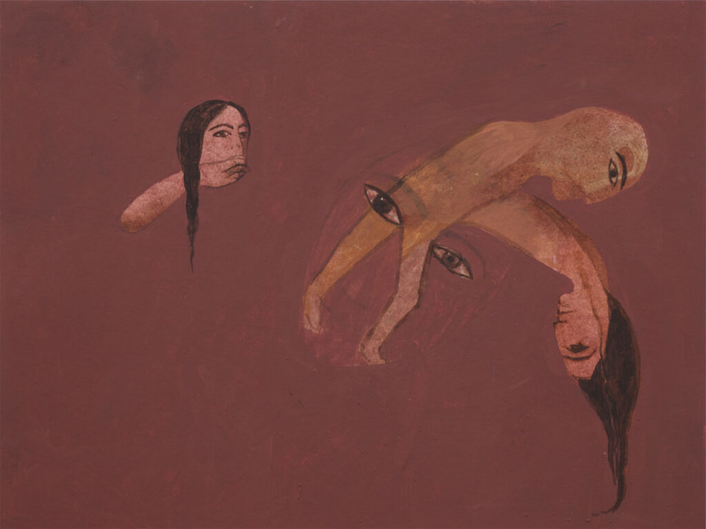 Samira Abbassy When You Came Out of Me collage, acrylic and gouache on art board 30.5×40.6cm 2024 courtesy Artsy.jpg
